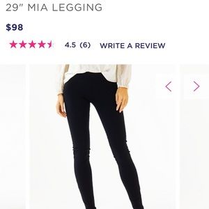 Lilly Pulitzer size xs NWT 29” Mia ponte leggings